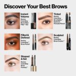 Revlon Eyebrow Gel & Pencil, ColorStay Brow Fantasy 2-in-1 Eye Makeup, Longwearing with Precision Tip, 104 Dark Blonde, 0.04 Oz - Image 7
