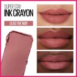 Maybelline Super Stay Ink Crayon Lipstick Makeup, Precision Tip Matte Lip Crayon with Built-in Sharpener, Longwear Up To 8Hrs, Lead The Way, Pink Beige, 1 Count - Image 4