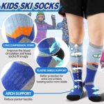ANTSANG 3 Pairs Kids Merino Wool Ski Socks Boys Girls Thermal Thick Warm Winter Cozy Socks for Skiing Snowboarding - Image 4