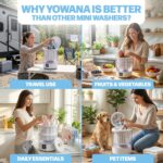 Mini Washing Machine - 3L Underwear Washing Machine with 6000mAh battery + 2 FREE Gifts of Soup dispenser Brush + Mesh Laundry Bag - Image 8