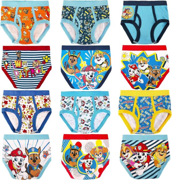 Paw Patrol boys 12-pk of 100% Cotton Panties in Advent Box Makes Holidays and Potty Training Fun, Sizes 2/3t, 4t & 5t