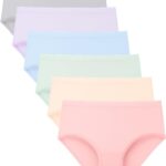 Suggest a better title and return a single title only without any other comments: BAMBOO COOL Girls Underwear Breathable Moisture-Wicking 6-14Y Panties Lightweight Soft Sensory Friendly Briefs 6 Pack