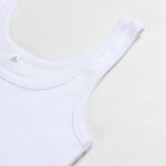 Artfish Women's Scoop Neck Sleeveless Knit Ribbed Fitted Casual Crop Tank Top - Image 3