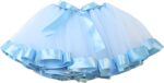 Suggest a better title and return a single title only without any other comments: Birthday Girls Outfit T-Shirt Tutu Skirt Sets with Blue Ears Hair Clips Headband and Satin Sash… - Image 3