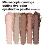 5 Colors Matte Nude Eyeshadow Makeup Palette, Nude Pink Brown Taupe Neutral Matte Smokey Cream Mini Eye Shadow Palette Makeup for Older Women Blue Green Eyes, Contour Make up Palettes sombras de ojos - Image 4