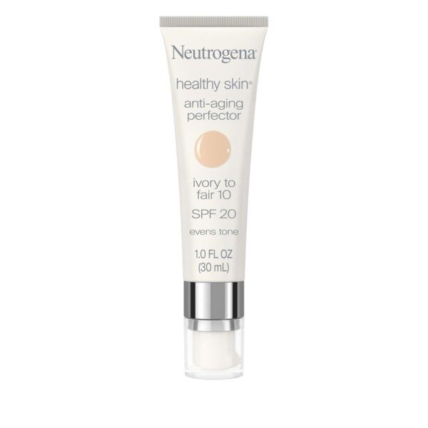 Suggest a better title and return a single title only without any other comments: Neutrogena Healthy Skin Anti-Aging Perfector Tinted Facial Moisturizer and Retinol Treatment with Broad Spectrum SPF 20 Sunscreen with Titanium Dioxide, 10 Ivory to Fair, 1 fl. oz