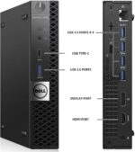 Dell Optiplex 7050 Mini Desktop PC Computer, Core i7-6700, 8GB RAM, 256GB SSD, Keyboard, Mouse, USB WiFi+BT, Windows 11 Pro 64 Bit-Multi-Language (Renewed) - Image 3