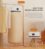 Portable Clothes Dryer - Mini Small Compact Foldable Quiet Fast-Drying Electric Machine with Adjustable Timer & UV Hygiene for Travel,RV, Home,Apartment - Image 2