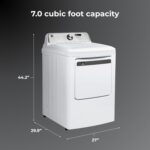 Kenmore 7.0 cu. ft. Front Load Electric Dryer - with Guard to Reduce Wrinkles & Static - Smart Sensor Drying - LED - White - Image 2