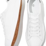 FRACORA Mens White Tennis Shoes Low Top Fashion Sneakers PU Leather Casual Shoe for Men