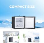 1.1 Cu.ft Small Freezer, Mini Upright Freezer with 7 Adjustable Thermostat, Removable Shelves, Reversible Single Door, for Bedroom/Home/Dorms/Apartment (Black) - Image 2