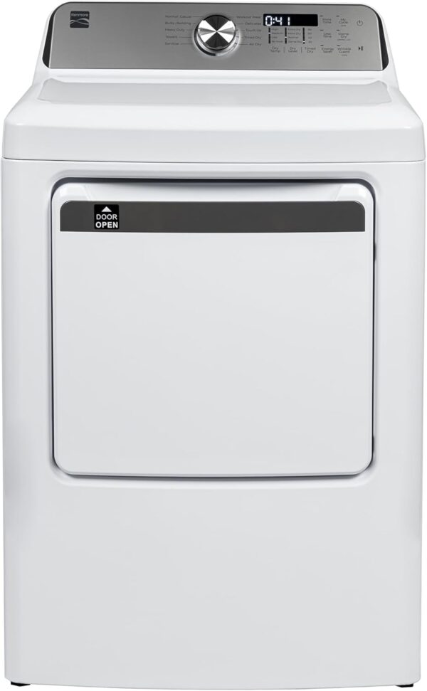 Kenmore 7.0 cu. ft. Front Load Electric Dryer - with Guard to Reduce Wrinkles & Static - Smart Sensor Drying - LED - White