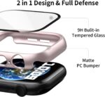 COMMUTER 3 Pack Case with Tempered Glass Screen Protector for Apple Watch SE3/SE 2/1 Series 6/5/4 40mm, Hard PC Ultra-Thin Cover for iwatch SE 3/SE 2/SE/6/5/4 40mm, Starlight/Clear/Rose Gold - Image 2