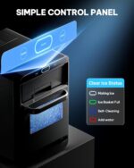 Silonn Nugget Ice Maker Countertop, Crushed Ice Maker & Pebble Ice Machine Produces 44lbs/24h with Front Pull-Out Water Tank & Removable Basket for Home/Kitchen, Stainless Steel - Image 5