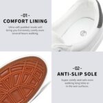 FRACORA Mens White Tennis Shoes Low Top Fashion Sneakers PU Leather Casual Shoe for Men - Image 6