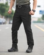 Men's Stretch Tactical Pants,Water Resistant Ripstop Cargo Pants,Lightweight Outdoor Work Hiking Pants with Pockets(No Belt) - Image 5