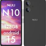 NUU N10 Basic Cell Phone for T-Mobile, Mint, Metro, Qlink, Tello and More 4GB/128GB, Perfect for Teenagers, Dual SIM 4G, Octa-Core 6.6" 90Hz HD+, Unlocked Phones Android Phone 15, US Warranty (Black)