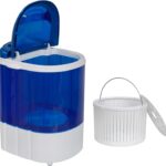 SUPER DEAL Portable Washing Machine, Single Tub Small Laundry Washer 5.7 lbs Washing Capacity for Apartments, Dorms,Traveling, RV, Semi-automatic Laundry 110V, Blue
