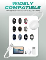 𝟐𝟎𝟐𝟔 𝐔𝐩𝐠𝐫𝐚𝐝𝐞𝐝 USB C for Apple Watch Charger Magnetic Fast Charging Cable Portable Wireless Charging Compatible with iWatch Series 11/10/9/8/7/6/5/4/3/2 - Image 3