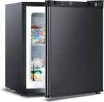 1.1 Cu.ft Small Freezer, Mini Upright Freezer with 7 Adjustable Thermostat, Removable Shelves, Reversible Single Door, for Bedroom/Home/Dorms/Apartment (Black)