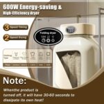 Portable Clothes Dryer for Laundry, Mini Portable Dryer Machine with Adjustable Timer Compact Laundry Dryers for Apartment, RV, Dorms, Travel - Image 4