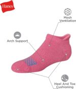 Suggest a better title and return a single title only without any other comments: Hanes Girls' Comfort Fit Heel Shield and No Show Socks, 10-Pair Packs - Image 3