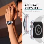 COMMUTER 3 Pack Case with Tempered Glass Screen Protector for Apple Watch SE3/SE 2/1 Series 6/5/4 40mm, Hard PC Ultra-Thin Cover for iwatch SE 3/SE 2/SE/6/5/4 40mm, Starlight/Clear/Rose Gold - Image 5