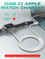 𝟐𝟎𝟐𝟔 𝐔𝐩𝐠𝐫𝐚𝐝𝐞𝐝 USB C for Apple Watch Charger Magnetic Fast Charging Cable Portable Wireless Charging Compatible with iWatch Series 11/10/9/8/7/6/5/4/3/2 - Image 2