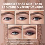 5 Colors Matte Nude Eyeshadow Makeup Palette, Nude Pink Brown Taupe Neutral Matte Smokey Cream Mini Eye Shadow Palette Makeup for Older Women Blue Green Eyes, Contour Make up Palettes sombras de ojos - Image 5