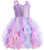 Suggest a better title and return a single title only without any other comments: Tutu Dress for Girls Sparkly Sequin Tulle Princess Birthday Party Dress for Toddler Girls Prom Sneaker Ball Gown - Image 4