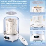 Portable Washing Machine and dryer Underwear Washer,Upgraded Portable Mini Washing Machine,Rechargeable Cordless portable washer, Laundry Cup for Bra, Underwear, Socks (3Lwhite) - Image 5