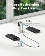 charmast Portable Charger with Built in Cables, Power Bank with Cords Wires, Slim 10000mAh Travel Battery Pack 6 Outputs 3 Inputs 3A Fast Charging for Samsung Google Pixel LG Moto iPhone iPad - Image 7