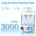 Mini Washing Machine, 3L Small Washer with Drain Hose & Spin Basket, Cordless 3000mAh, Compact Apartment Washing Machine of Underwear, Socks, Baby Clothes, Ideal for Apartment, RV, Travel（White） - Image 3