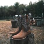 Lumeheel Cowboy Boots for Men - Western Men's Boots with Classic Embroidered, Slip on Square Toe Boots, Slip Resistant Country Boots Chunky Heel Ankle, Durable Short Boots for Spring Fall - Image 3