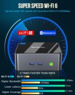 GMKtec Mini PC Intel Core i7-1185G7 (Turbo 4.8 GHz) 16GB DDR4 512GB SSD M2 Pro S Desktop Mini Computers WiFi 6, USB4.0, BT 5.2, DP, HDMI, RJ45 2.5G - Image 7