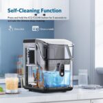 COWSAR Nugget Ice Makers Countertop Soft Chewable Pellet Ice Machine with Auto-Cleaning Function, 35Lbs/24H, Portable Ice Makers for Kitchen, Office, Home,Silver - Image 3