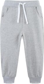 4 Pack Toddler and Kids Boys Sweatpants Joggers Cotton Active Soft Joggers Pants with Functional Drawstring 2-14Y - Image 3