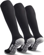 CWVLC Soccer Socks (1/3/5 pairs) Team Sport Knee High Socks for Adult Youth Kids