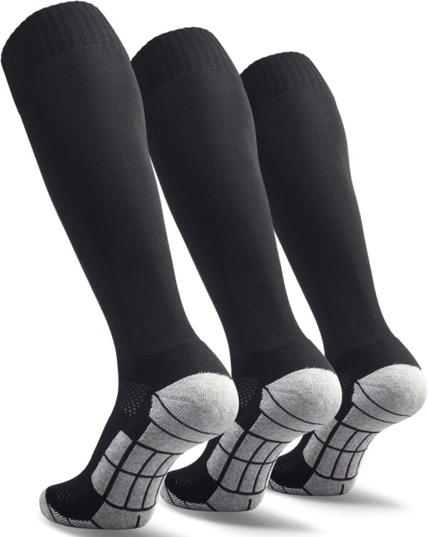 CWVLC Soccer Socks (1/3/5 pairs) Team Sport Knee High Socks for Adult Youth Kids