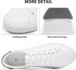 FRACORA Mens White Tennis Shoes Low Top Fashion Sneakers PU Leather Casual Shoe for Men - Image 5