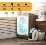 Portable Washing Machine 17.7lbs Full-Automatic Compact Washer Machine for Apartment, 10 Wash Program Small Portable Washer for Dorm, Apartment, RV, Home, Gold - Image 3