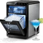 Antarctic Star Nugget Ice Maker Countertop - 44LB/Day, Self-Cleaning Portable Ice Machine with LED Display, 10-15 Minute Fast Ice Making for Home/Office/Bar
