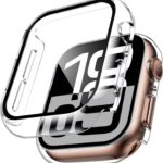 TAURI 2 Pack Hard Case for Apple Watch Series 11/10 46mm, with PC Tempered Glass Screen Protector, [Scristant Resistant] [Overall Protection] Slim Cover for iWatch S11 / S10 46mm, Clear