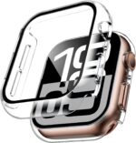 TAURI 2 Pack Hard Case for Apple Watch Series 11/10 46mm, with PC Tempered Glass Screen Protector, [Scristant Resistant] [Overall Protection] Slim Cover for iWatch S11 / S10 46mm, Clear