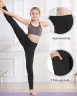 Suggest a better title and return a single title only without any other comments: Stelle Girls' Athletic Leggings Kids Dance Running Yoga Pants Workout Active Dance Tights with Pockets - Image 3