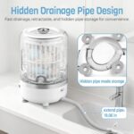 Mini Washing Machine, 3L Small Washer with Drain Hose & Spin Basket, Cordless 3000mAh, Compact Apartment Washing Machine of Underwear, Socks, Baby Clothes, Ideal for Apartment, RV, Travel（White） - Image 6