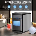 Antarctic Star Nugget Ice Maker Countertop - 44LB/Day, Self-Cleaning Portable Ice Machine with LED Display, 10-15 Minute Fast Ice Making for Home/Office/Bar - Image 2