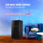 2.4 Cu.Ft Small Refrigerator with Freezer Mini Fridge Removable Plastic Shelves Ideal for Apartment,Dormitory Black - Image 5