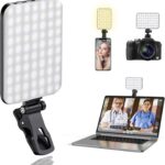 ALTSON 60 LED Portable Selfie Light Video Conference Lighting with Clip & Camera Tripod Adapter Rechargeable 2200mAh CRI 97+, 3 Light Modes for Phone iPhone Webcam Laptop Photo Makeup