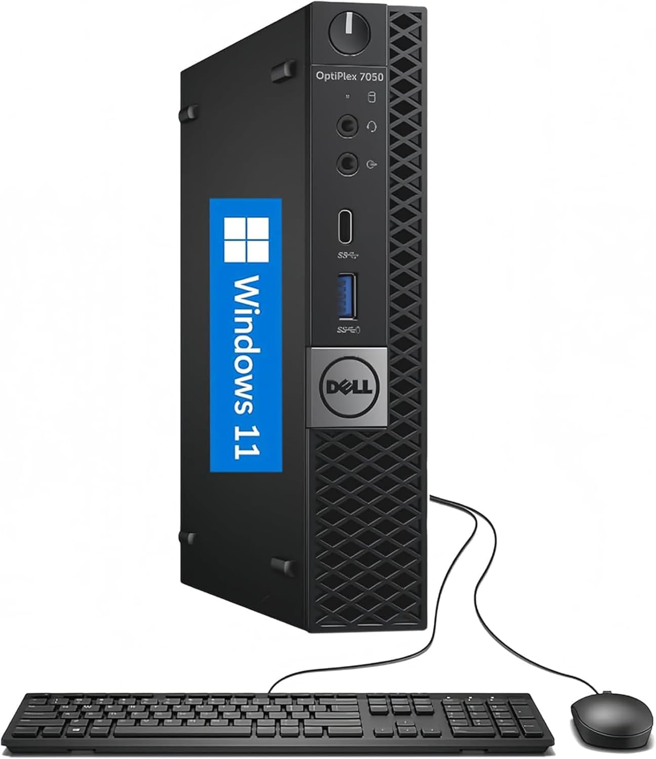 Dell Optiplex 7050 Mini PC, Computer Windows 11 Pro, Intel Dell Optiplex 7050 Mini PC, Computer Windows 11 Pro, Intel Core i7-6th, 8GB RAM, 256GB SSD, WiFi, 4K Supported 7050 Micro Desktop Core i7 PC (Renewed)